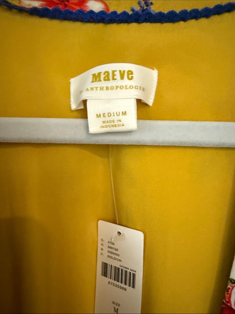 Maeve Mustard Floral Ruffle Wrap Dress - Picture 2 of 3